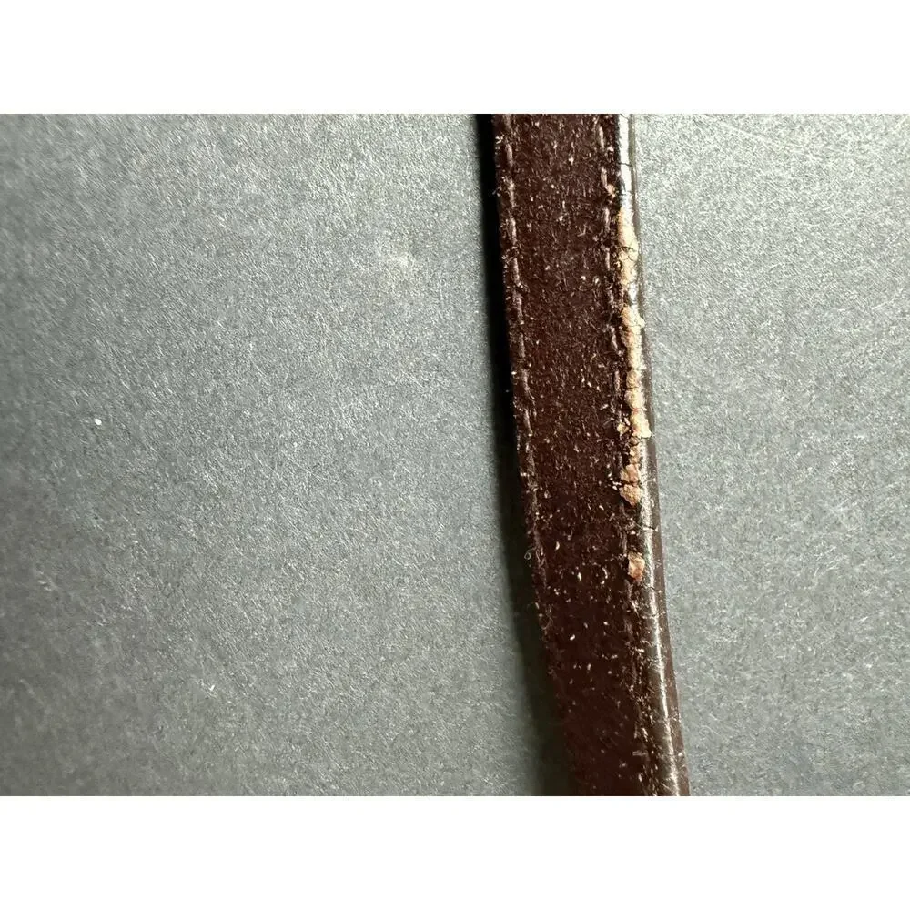The Limited Belt Womens Large Vintage Skinny Leather Chain Brown Gold Y2K 80s